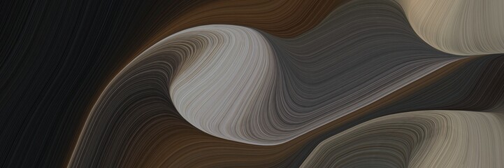 Aufkleber - abstract colorful banner design with very dark blue, gray gray and dim gray colors. fluid curved lines with dynamic flowing waves and curves for poster or canvas
