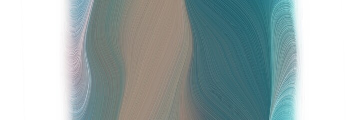 Leinwandbilder - abstract colorful designed horizontal banner with gray gray, slate gray and lavender colors. fluid curved flowing waves and curves for poster or canvas