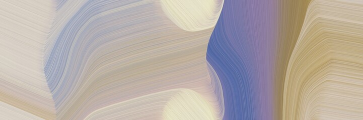Leinwandbilder - abstract colorful designed horizontal banner with silver, slate gray and gray gray colors. fluid curved lines with dynamic flowing waves and curves for poster or canvas