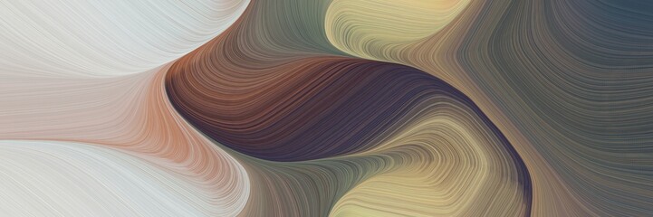 Poster - abstract artistic banner design with dim gray, pastel gray and rosy brown colors. fluid curved lines with dynamic flowing waves and curves for poster or canvas