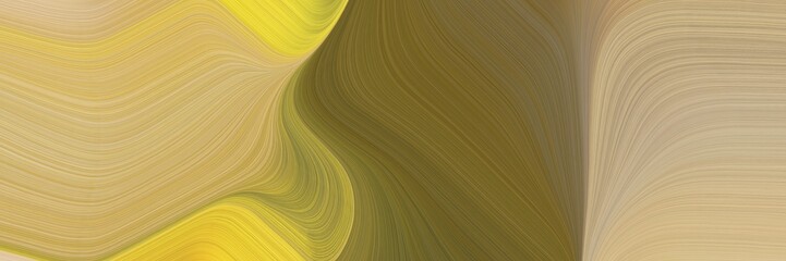 Leinwandbilder - abstract moving header design with dark khaki, brown and tan colors. fluid curved lines with dynamic flowing waves and curves for poster or canvas