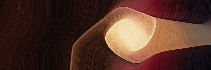 Leinwandbilder - abstract modern designed horizontal banner with dark salmon, very dark pink and old mauve colors. fluid curved lines with dynamic flowing waves and curves for poster or canvas