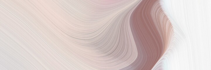Leinwandbilder - abstract decorative designed horizontal banner with light gray, antique fuchsia and white smoke colors. fluid curved flowing waves and curves for poster or canvas