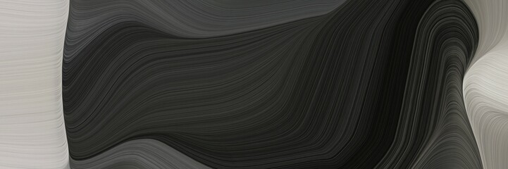 Aufkleber - abstract modern horizontal header with very dark blue, ash gray and old lavender colors. fluid curved lines with dynamic flowing waves and curves for poster or canvas