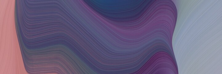 Aufkleber - abstract artistic designed horizontal header with dark slate blue, dark gray and rosy brown colors. fluid curved lines with dynamic flowing waves and curves for poster or canvas