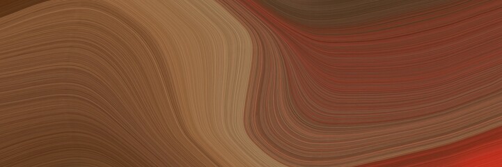 Aufkleber - abstract decorative header design with brown, pastel brown and moderate red colors. fluid curved lines with dynamic flowing waves and curves for poster or canvas