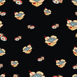 Seamless Pattern / Fast Food / Asian Food / Noodles in a Box / Fabric Pattern