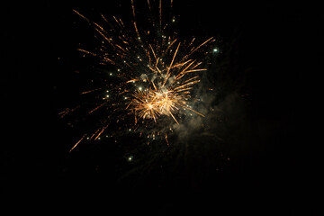 Wall Mural - holiday background with firework