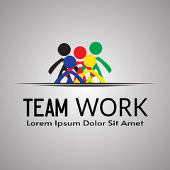 Poster - teamwork symbol vector illustration