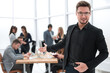 © ASDF - close up. confident business man standing in the office