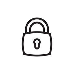 padlock icon vector symbol template design trendy