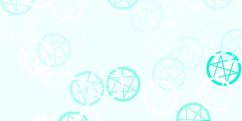 Light Green vector texture with religion symbols.