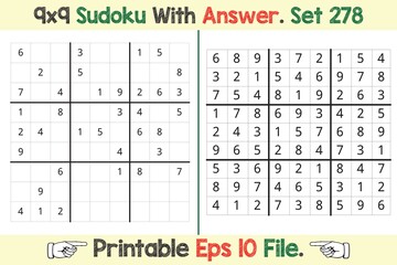 Wall Mural - Advance Sudoku Puzzle Games Easy to Hard with Answer