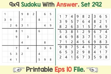 Wall Mural - Advance Sudoku Puzzle Games Easy to Hard with Answer