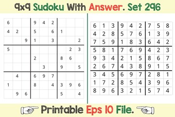 Wall Mural - Advance Sudoku Puzzle Games Easy to Hard with Answer