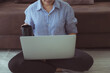 © ntinai - Working online at home, on-vacation meetings, on-line sales, online sales at home, creating online business from home using a laptop and smart calling