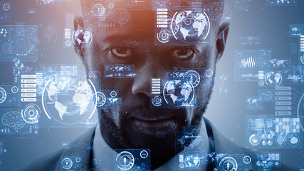 Aufkleber - AI (Artificial Intelligence) concept. Deep learning. GUI (Graphical User Interface).