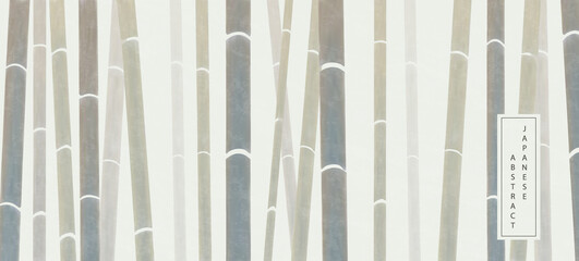 Wall Mural - oriental japanese style abstract pattern background design elegant nature bamboo backdrop