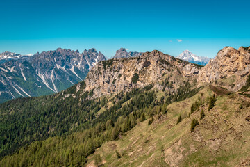 Exploration spring day in the beautiful Carnic Alps, Friuli-Venezia Giulia, Italy