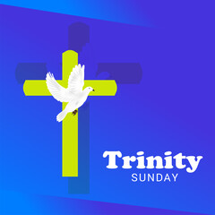 Wall Mural - illustration of a Background for Trinity Sunday.