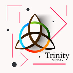 Wall Mural - illustration of a Background for Trinity Sunday.