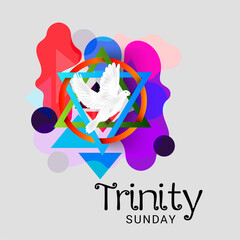 Sticker - illustration of a Background for Trinity Sunday.