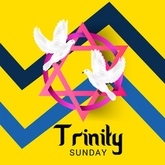 Wall Mural - illustration of a Background for Trinity Sunday.