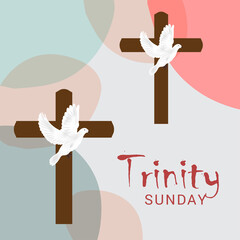 Wall Mural - illustration of a Background for Trinity Sunday.