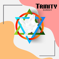 Wall Mural - illustration of a Background for Trinity Sunday.