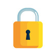 locker icon, padlock symbol, safety and security protection on white background vector illustration design