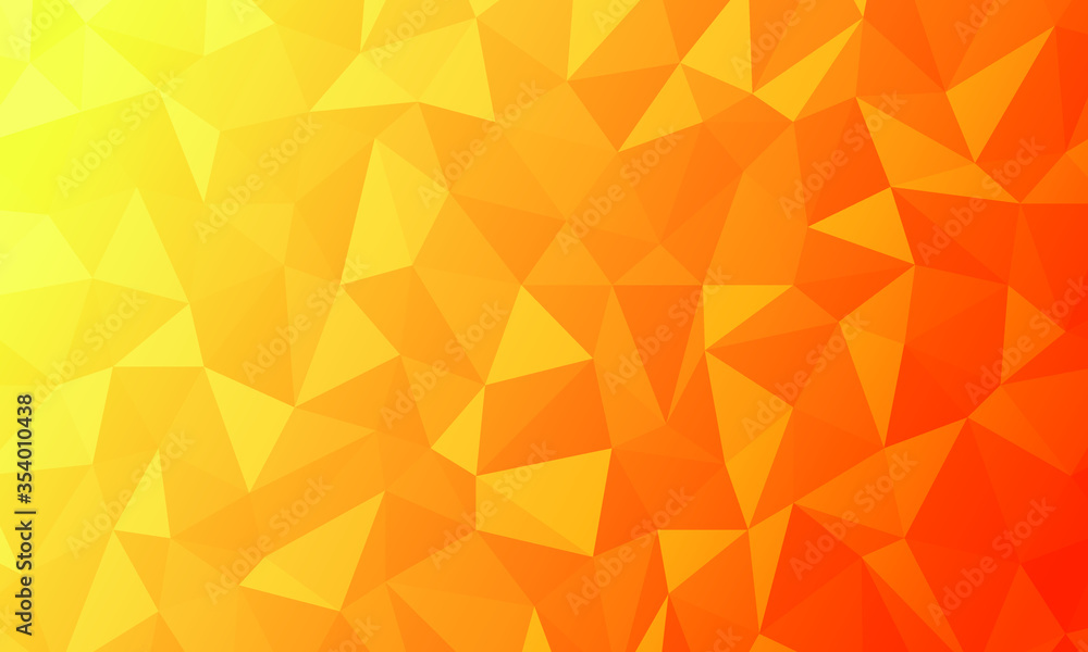 Orange abstract geometric background of triangles with a gradient in ...