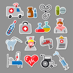 medicine stickers set