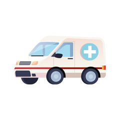 Wall Mural - ambulance emergency car transport icon vector illustration design