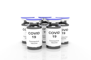 Wall Mural - Coronavirus (COVID 19). Virus vaccine. 3D rendering.