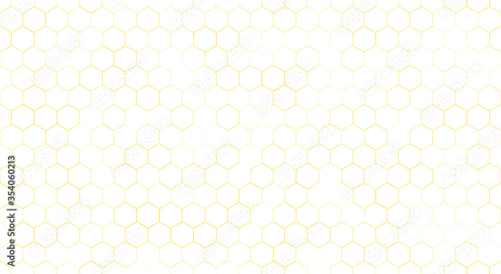 Background of yellow honeycombs. Honeycombs. Vector illustration. Yellow. Background. Honey. - obrazy, fototapety, plakaty 