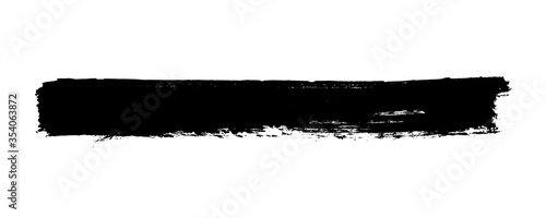 Fotomural Unordentlicher schwarzer handgemalter Farbstreifen