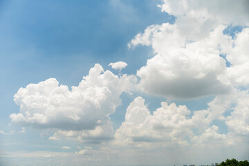 Blue sky color with clouds background photo