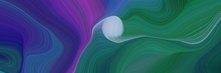 Leinwandbilder - beautiful and smooth beautiful elegant graphic with dark slate gray, light pastel purple and midnight blue color. modern soft curvy waves background design