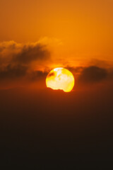 Wall Mural - Gold sunset in the sky 