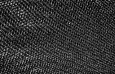 Sticker - black striped cotton material with visible texture