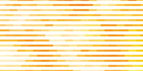 Wall Mural - Light Orange vector backdrop with lines. Colorful gradient illustration with abstract flat lines. Pattern for booklets, leaflets.