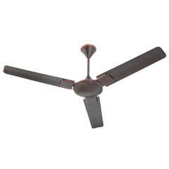 Ceiling fan in different color, size, shape and design in white background