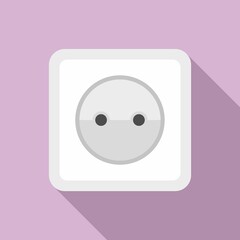 Wall Mural - Cable power socket icon. Flat illustration of cable power socket vector icon for web design