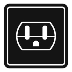 Sticker - Device power socket icon. Simple illustration of device power socket vector icon for web design isolated on white background