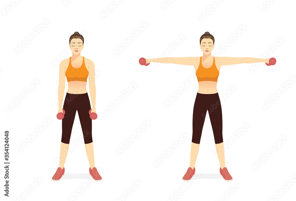 How to training Dumbbell Exercise in the Side Lateral Raise Shoulder ...