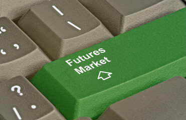 Poster - Keyboard with key for future market