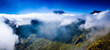 Cirque of Mafat as seen from Maïdo lookout is a typical view of La Reunion island landscape