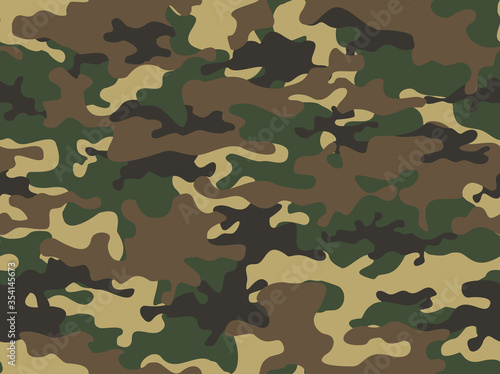 Cuadros en Lienzo Camouflage seamless pattern. Vector modern print