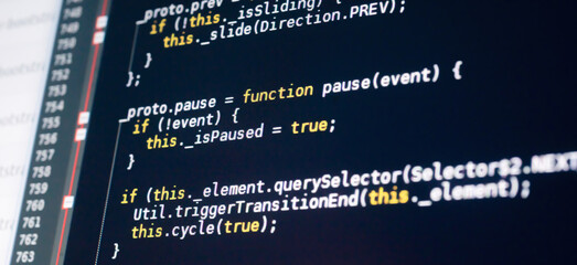 javascript code on a monitor