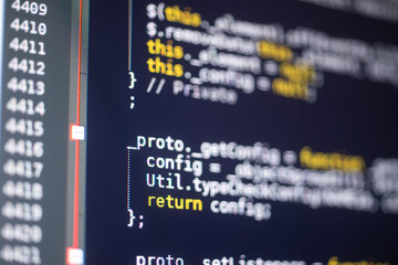 javascript code on a monitor